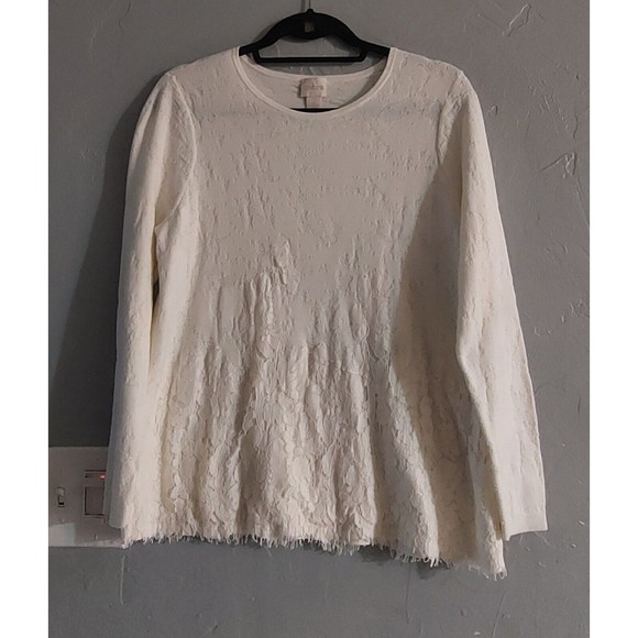 Chico's  Tops Blouse Sweater, Crochet, Cotton, Nilon, Rayón. Pretty, Spandex. - Picture 9 of 9